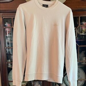 H&M Men's Off-White Crewneck Sweater